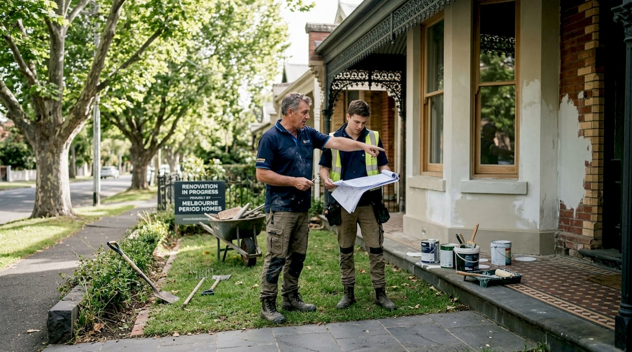 Builder reviews restoration at Victorian heritage home