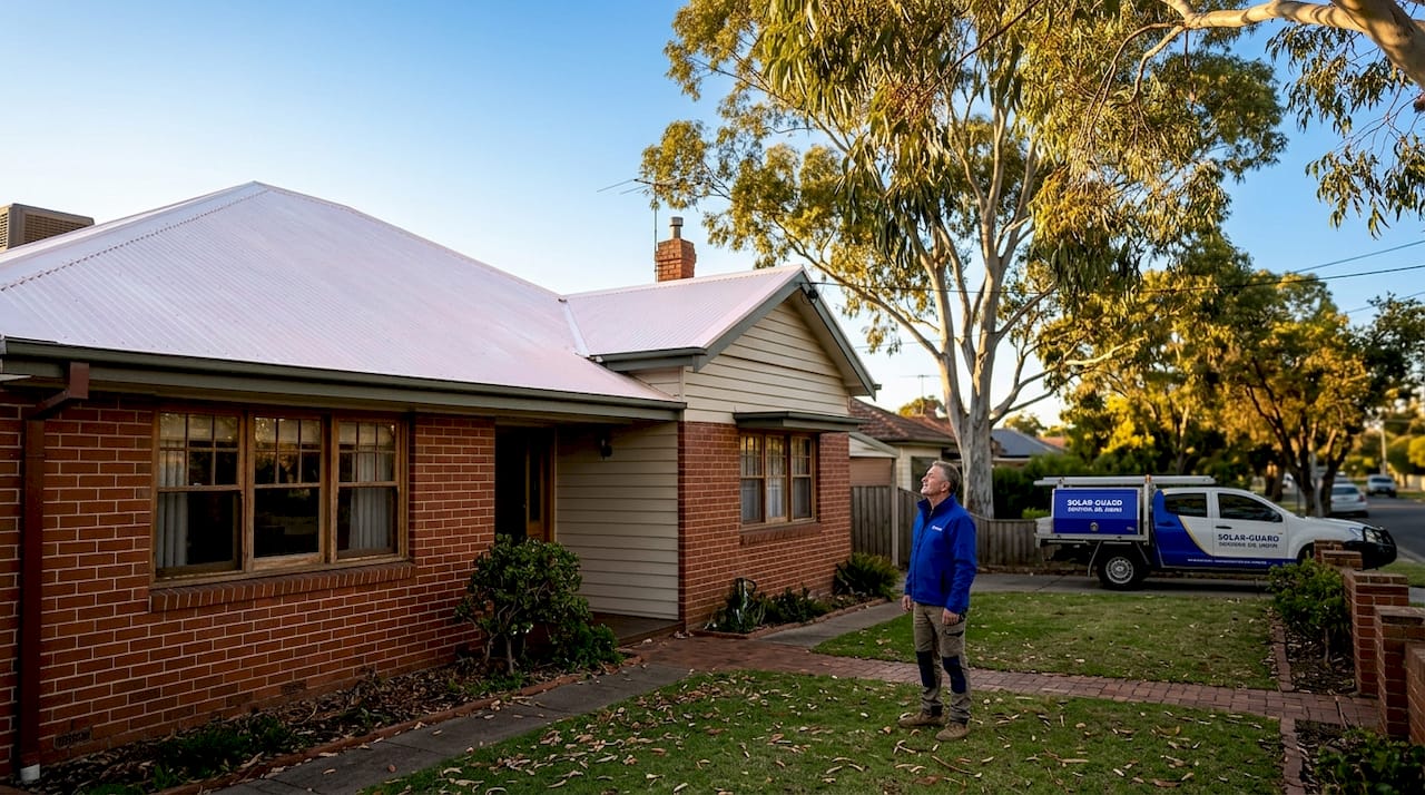 Australian home roof with thermal reflective paint