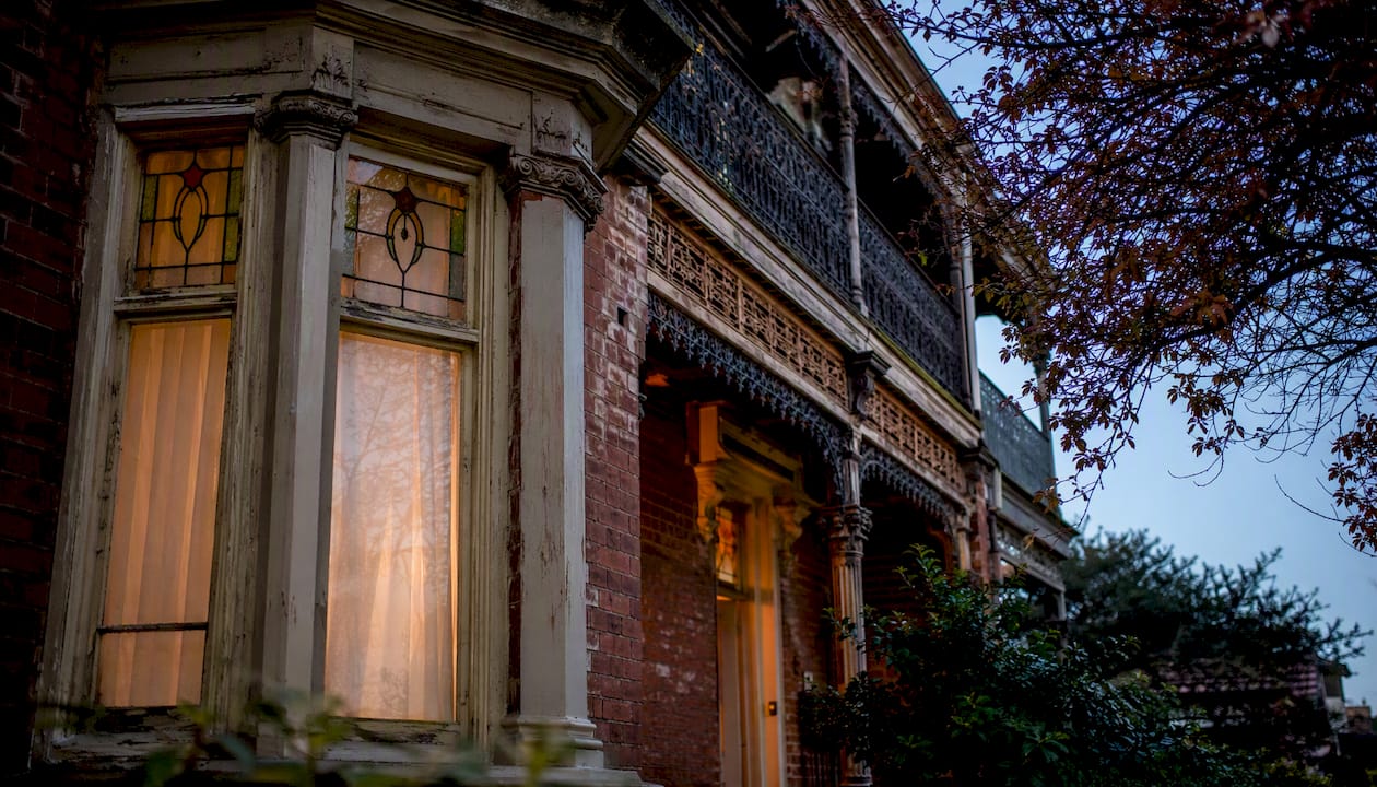 Close-up Victorian heritage home architectural details