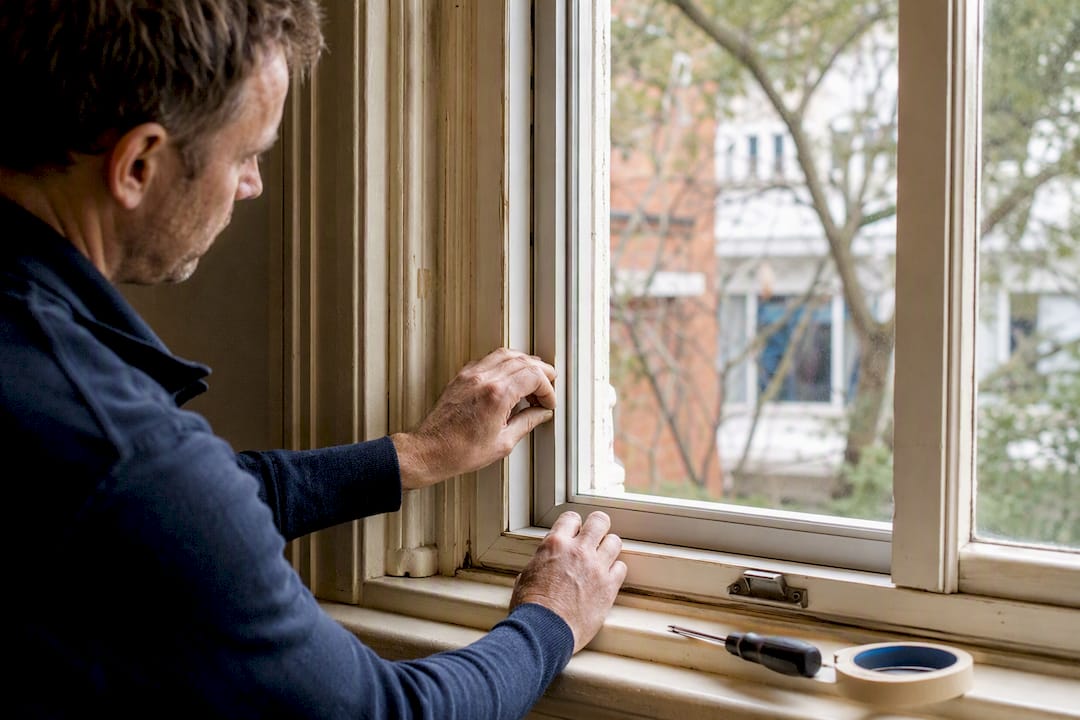 Installing hinged secondary glazing on period window