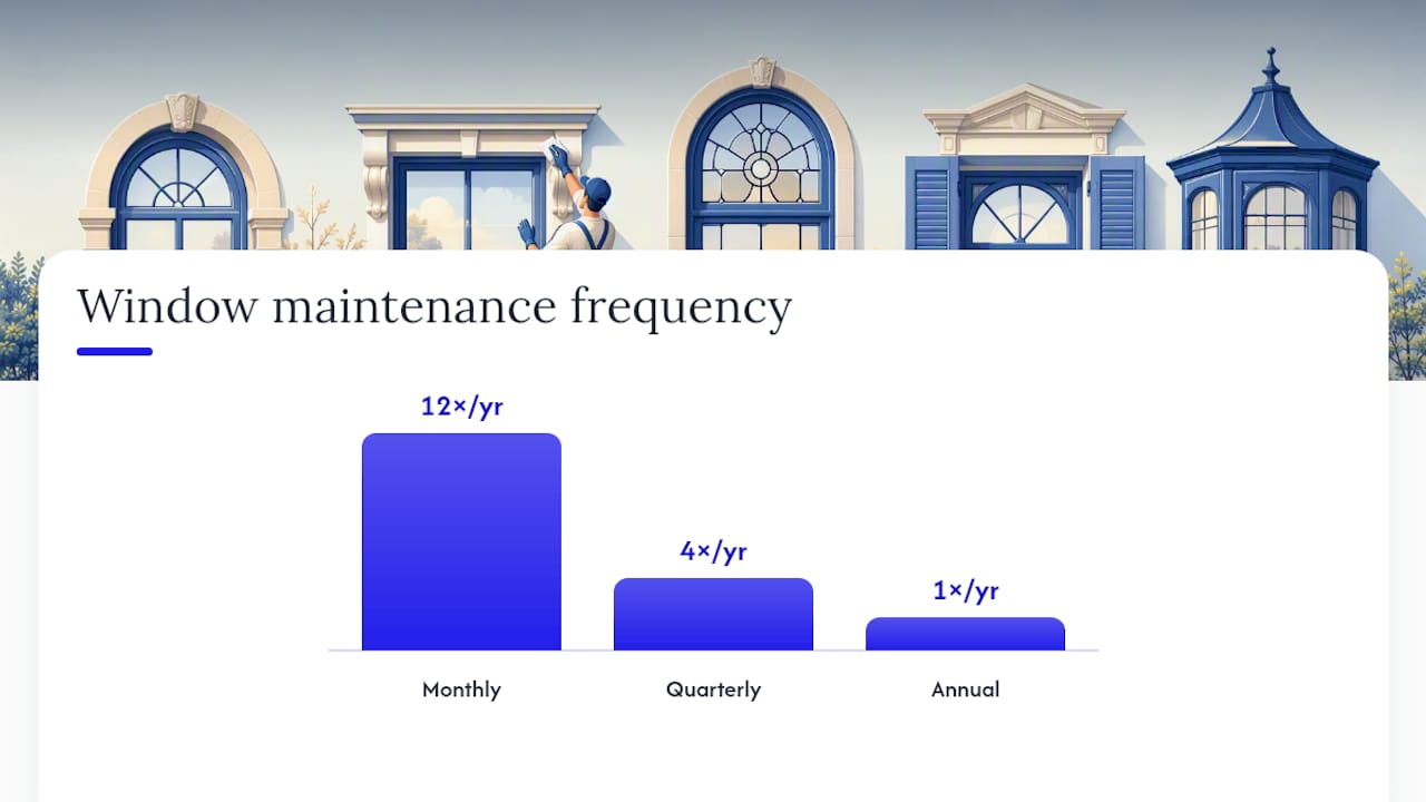 How often should you inspect and maintain period windows? — overview diagram