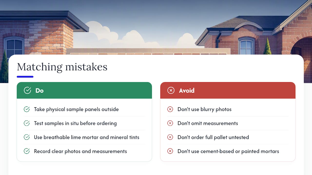 What do most homeowners get wrong when matching brick? — overview diagram