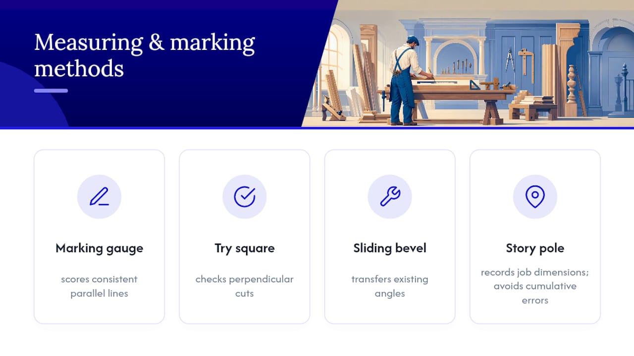 Heritage carpentry joint-marking methods