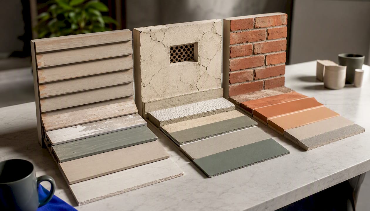 Three heritage substrates with different paint systems