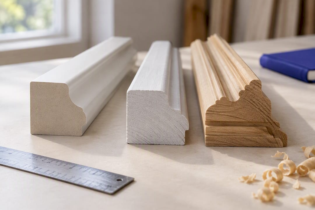 Architrave material and profile samples